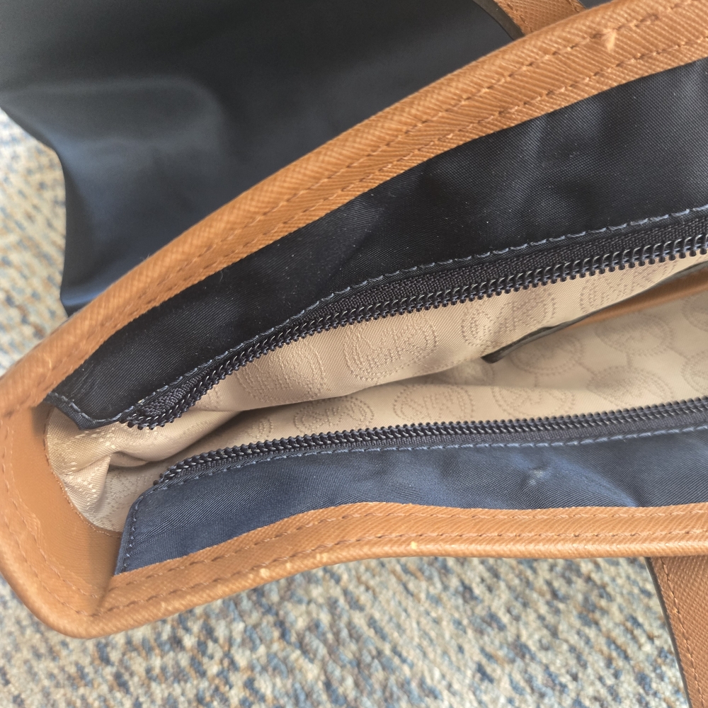 Michael Kors Navy and Tan Tote - Picture 13 of 16